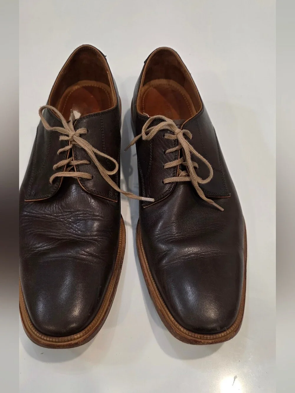 Johnston & Murphy Brown Leather Men's Derby Shoes